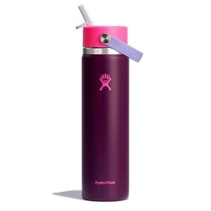 Hydro Flask -  24oz Wide Mouth Flex Straw Water Bottle sugarplum  NWT